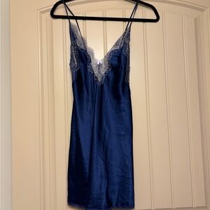 Victoria's Secret Navy Lace Slip Dress